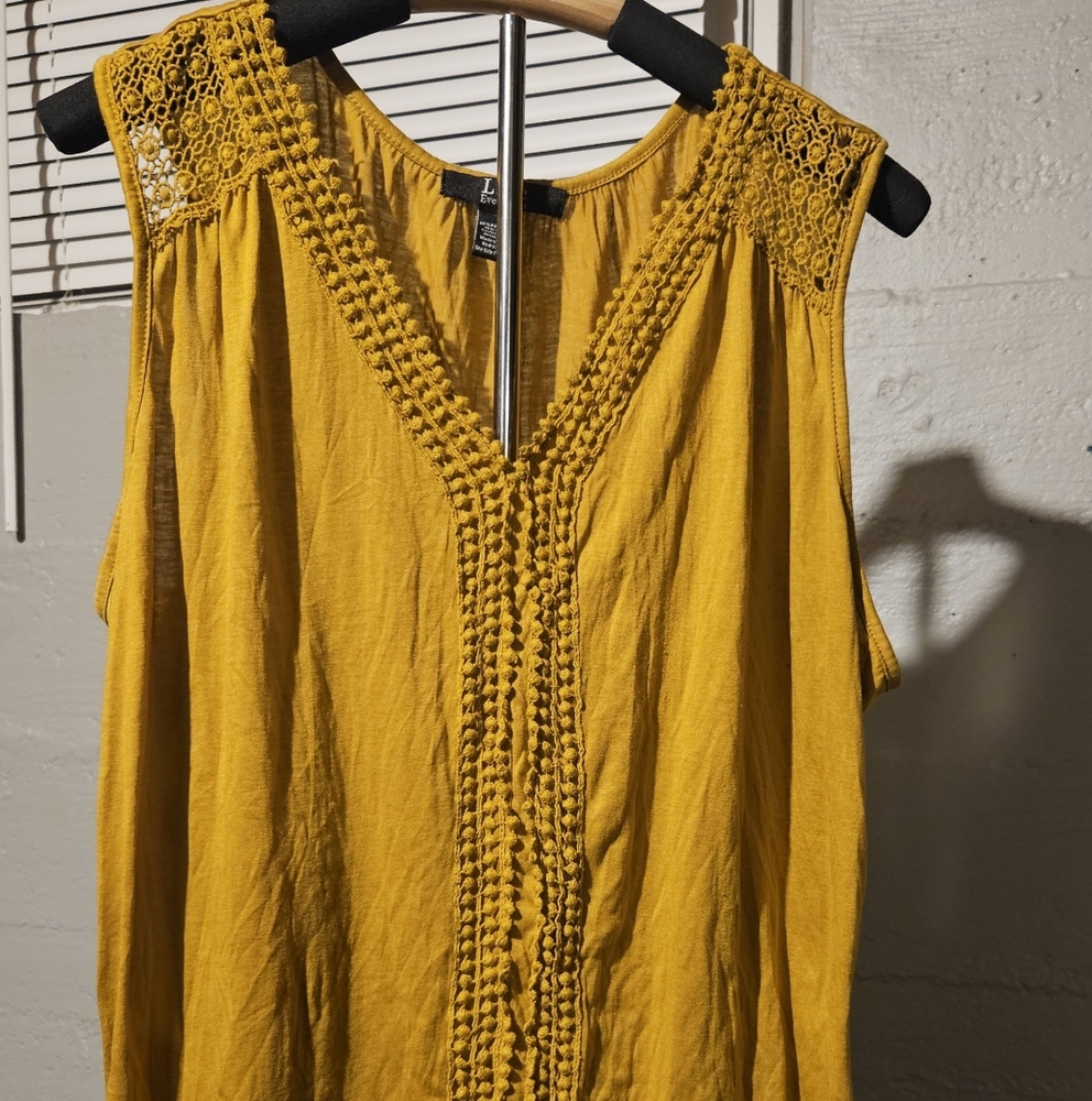 Mustard Yellow Sleeveless Top